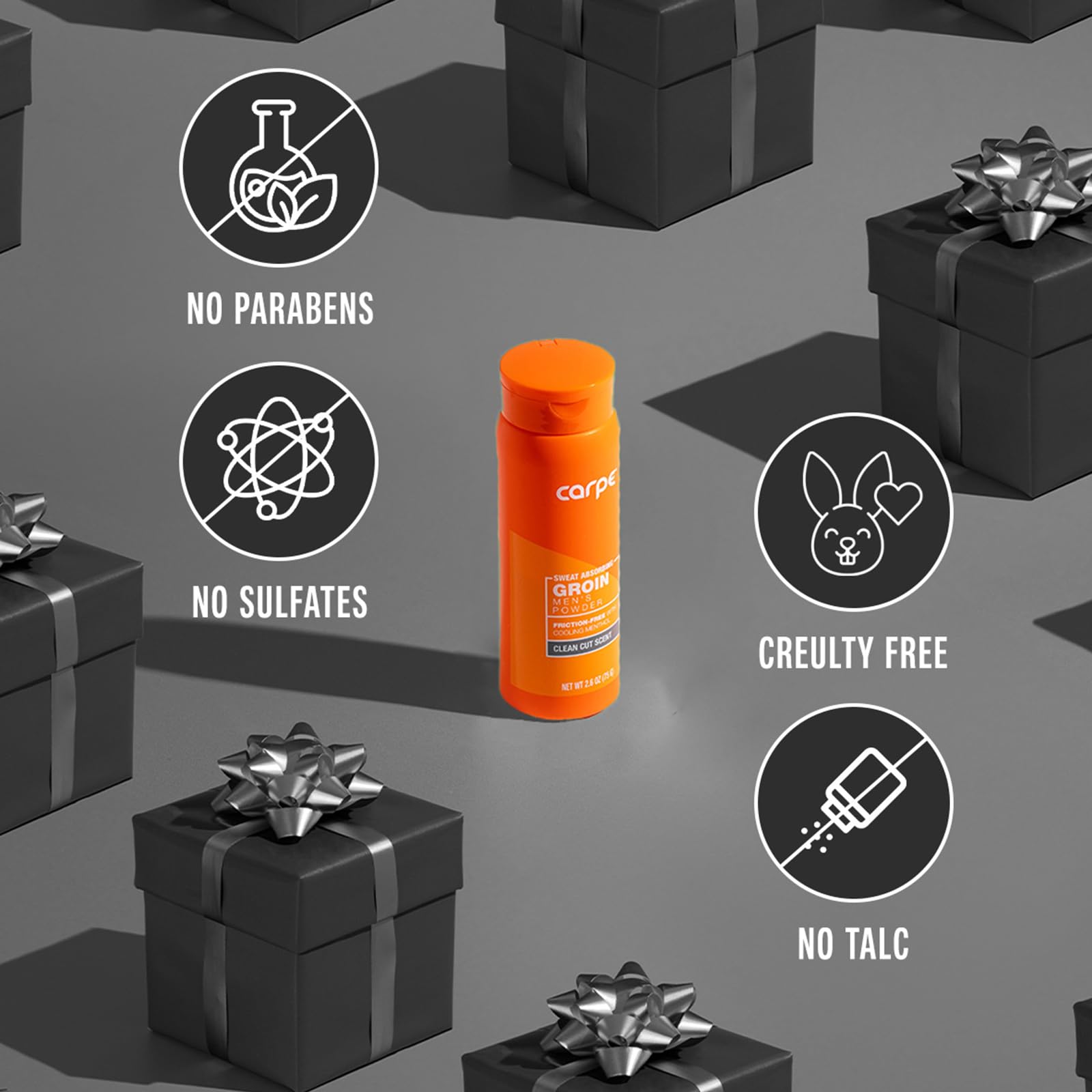 Carpe Sweat Absorbing Groin Powder (For Men) - Designed for Maximum Sweat Absorption - Mess and Friction Free, Stop Chafing