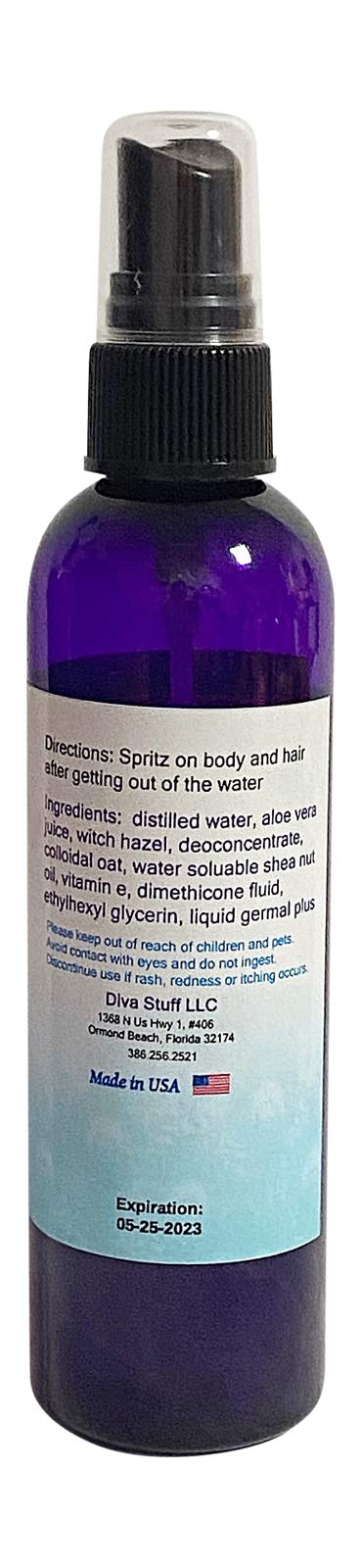 Diva Stuff Swim Spritz, Chlorine Neutralizing, Deodorizing and Moisturizing Mist for Body, Face and Hair, 4oz, Da Lime in Da Coconut Scent