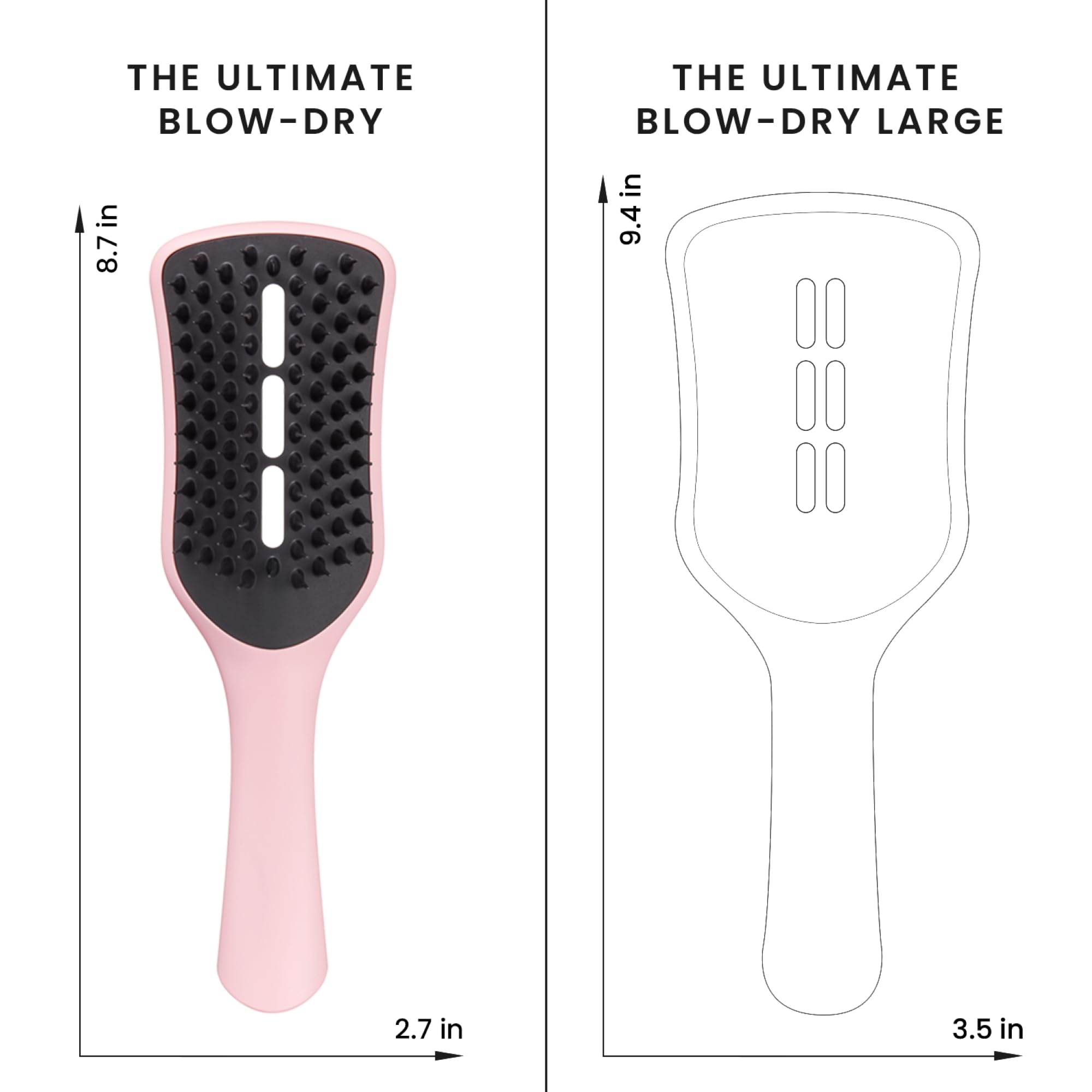 Tangle Teezer Easy Dry & Go Vented Hairbrush - Black/Black