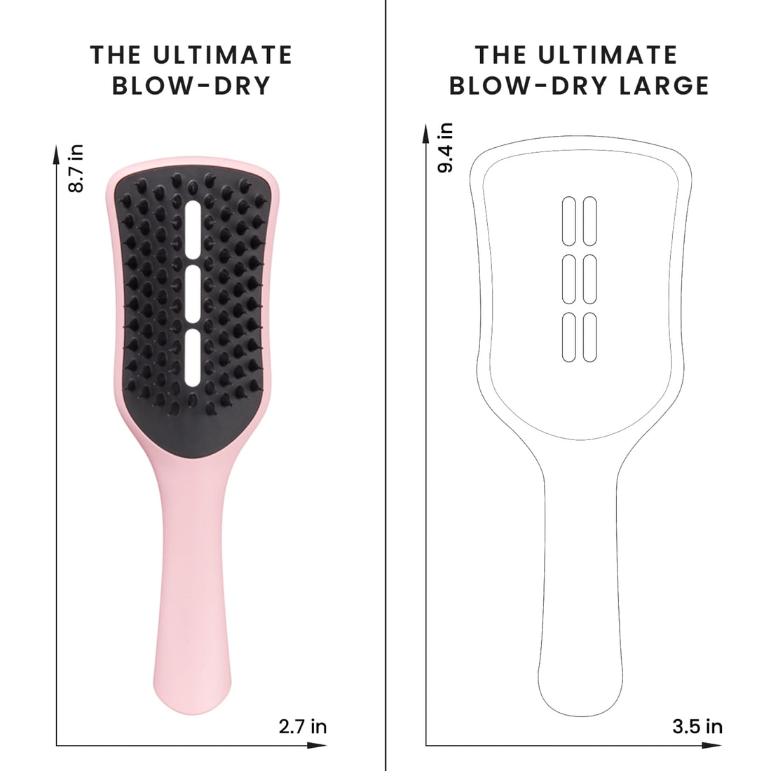 Tangle Teezer Easy Dry & Go Vented Hairbrush - Black/Black