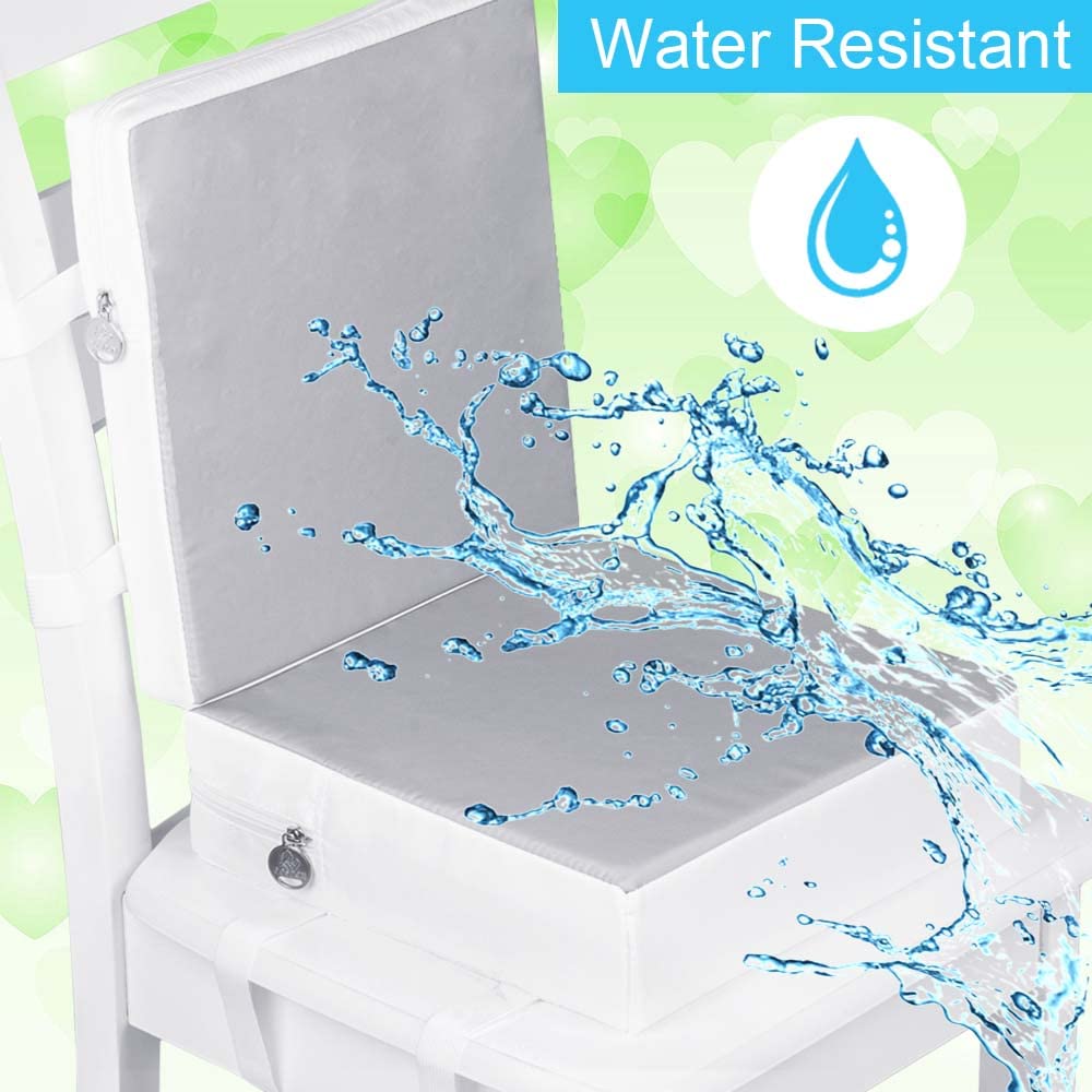 2PCS Booster Seat for Dining Table, Chair Increasing Cushion for Toddler Baby Kids, Portable Dismountable Adjustable Highchair Booster - Grey