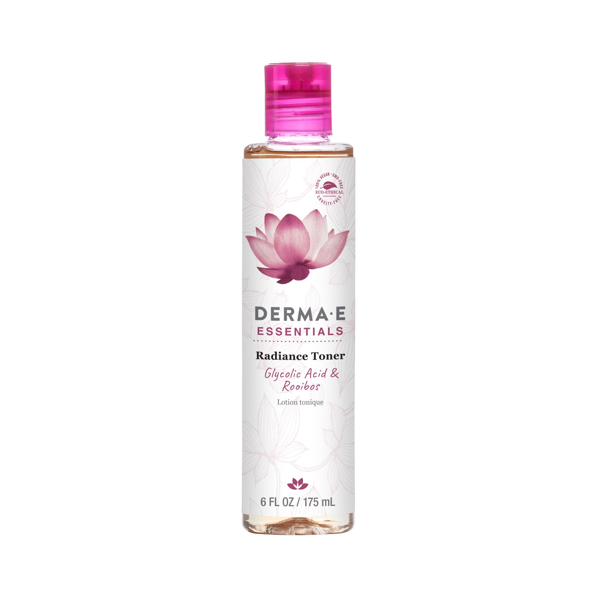 DERMA E Radiance Toner Glycolic Acid & Rooibos 6oz