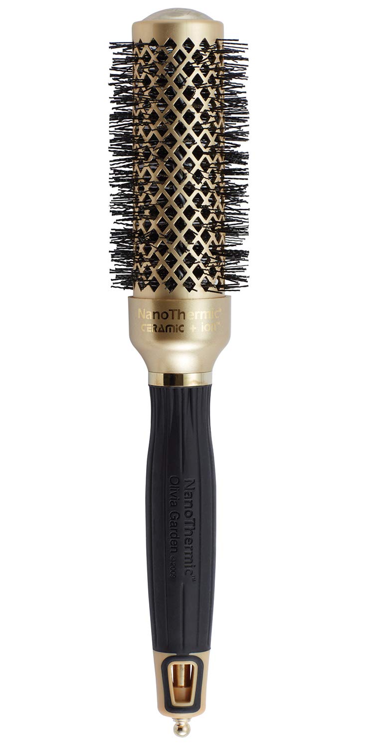 Olivia Garden NanoThermic Ceramic + Ion Hair Brush - 50th Anniversary Special Edition NT-34G (1 1/4)