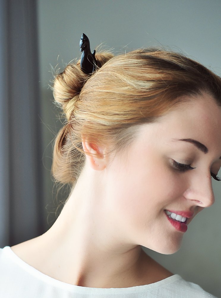 Marycrafts Black Cat Hair Stick, Hairstick, Hair Pin, Hairpin, Hair Accessory, Hair Toy Handmade 7.2