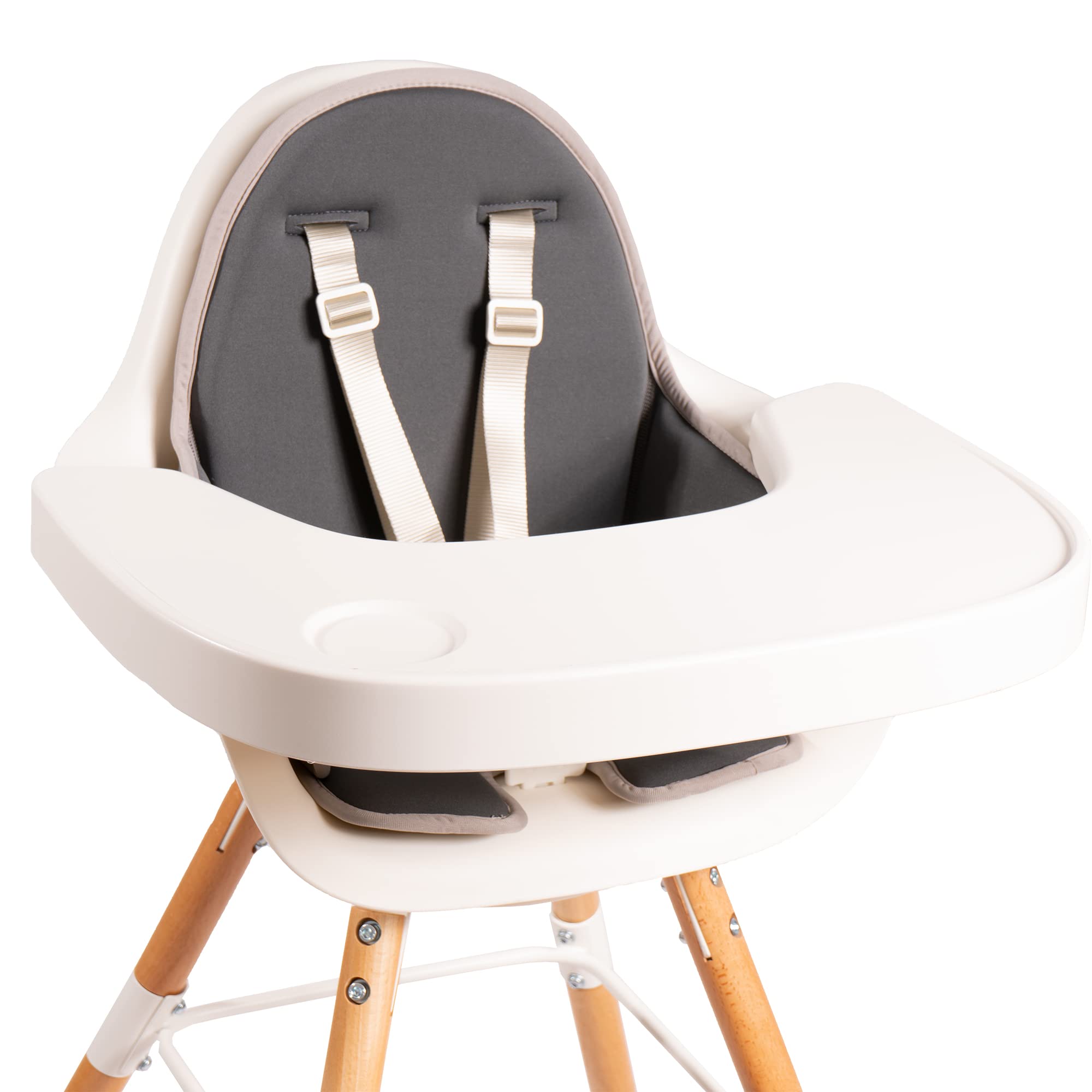 Childhome Evolu One.80° High Chair Seat Cushion, Compatible with Childhome Evolu One.80° high Chair, Soft Padded Seat Cushion, Machine Washable, High Chair Sold Separately, Dark Grey