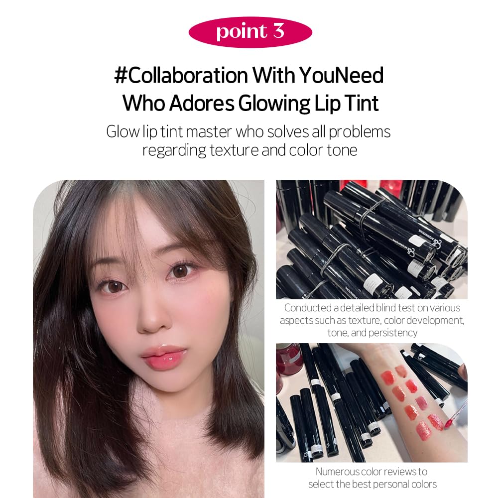 ETUDE Over Glowy Tint #6 Humming Pink | Non-Sticky Vegan Lip Tint | Moisturized & Long-lasting Lip Gloss | Daily Lip Stain for Dry Lips | Korean Makeup, K-beauty