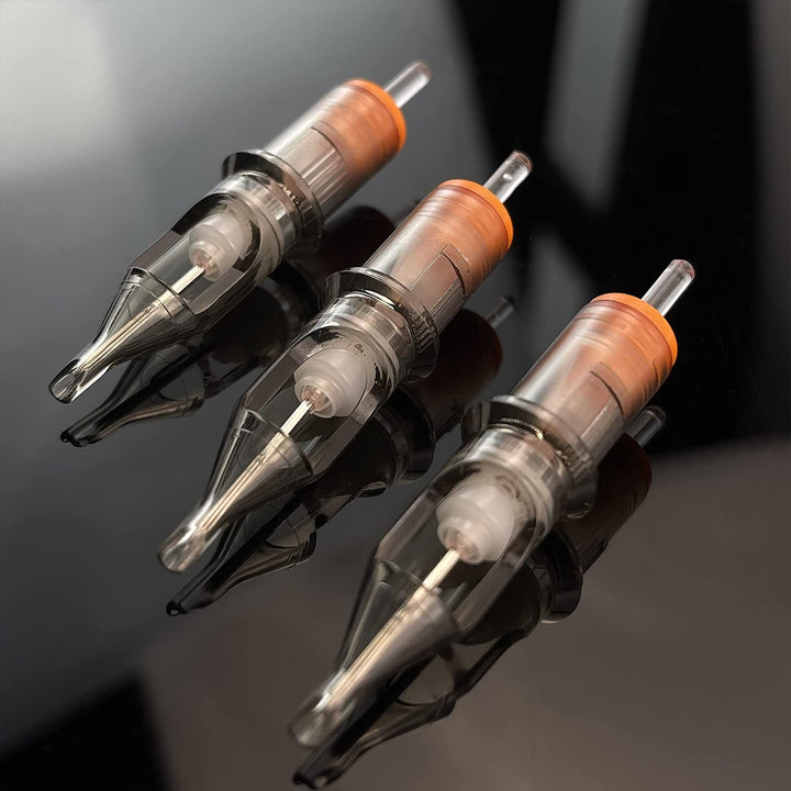 EZTAT2 New EZ Revolution Tattoo Needle Cartridges 12 Regular 14 Round Shader Long Taper (NEW-C1214RS-1)