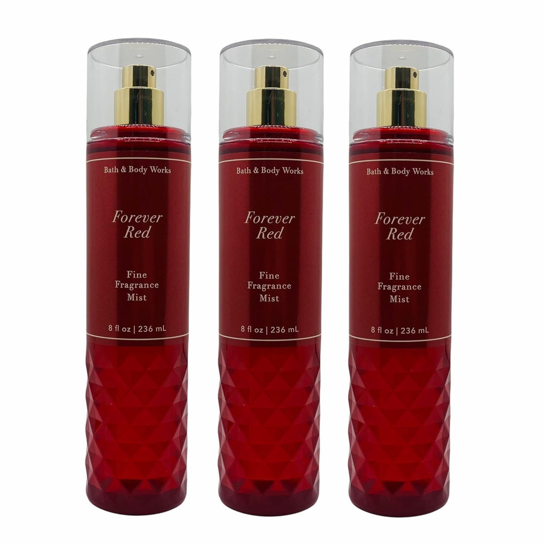Bath and Body Works Forever Red Fine Fragrance Mist, 8.0 Fl Oz, 3-Pack (Packaging May Vary)