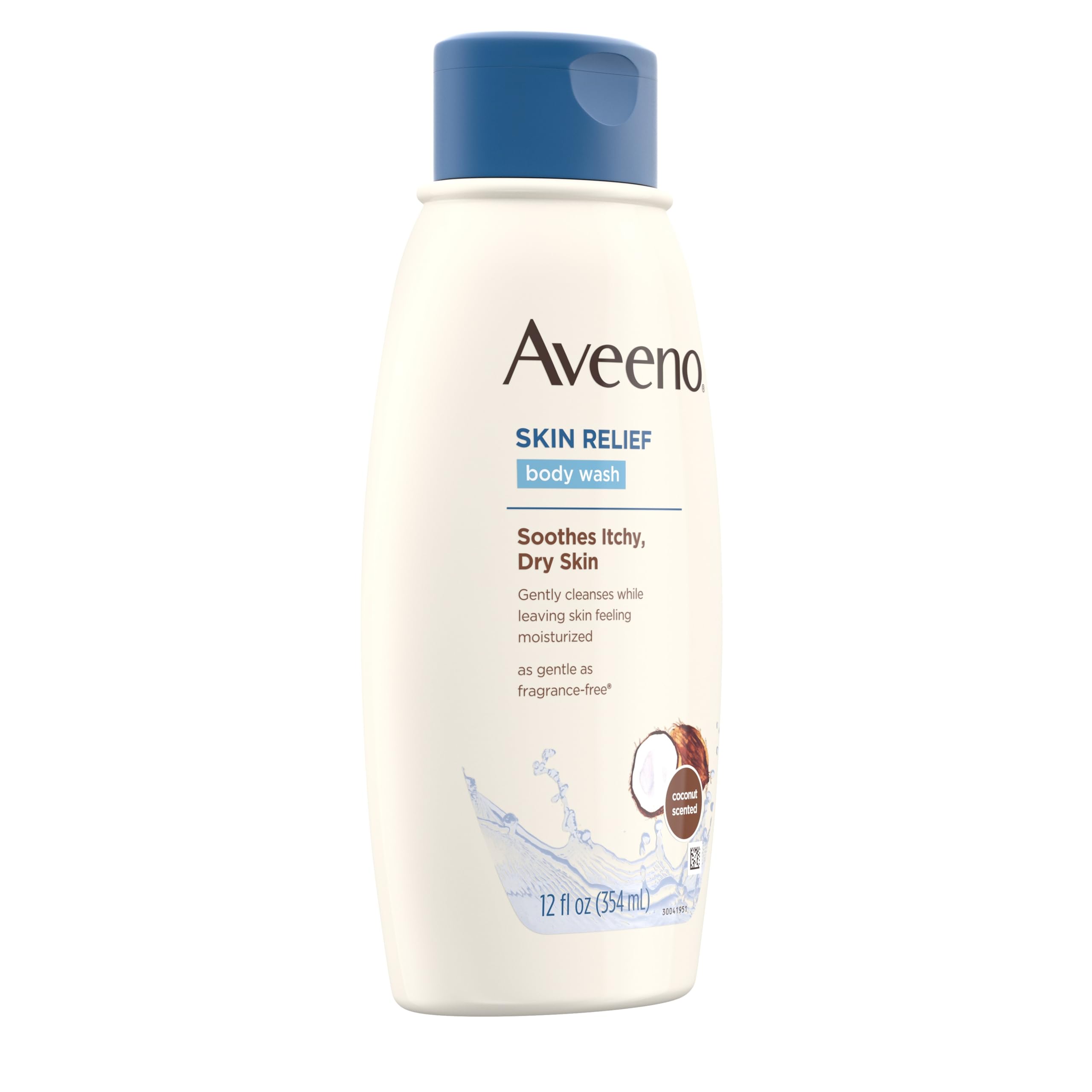 Aveeno Skin Relief Body Wash with Coconut Scent & Soothing Oat, Gentle Soap-Free Body Cleanser for Dry, Itchy & Sensitive Skin, Dye-Free & Allergy-Tested, 12 Fl Oz (Pack of 1)