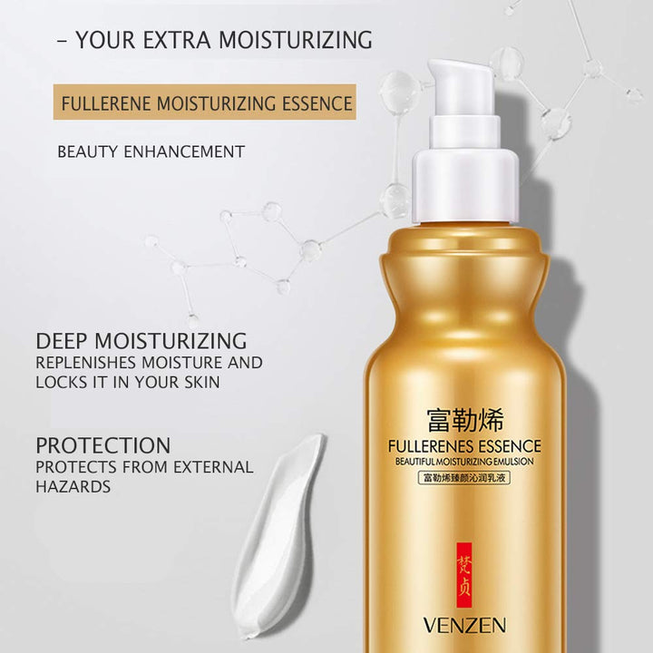 VENZEN Fullerenes Essence Moisturizing Emulsion Nourishment Protection Anti Wrinkles Sodium Hyaluronate Hydration Elastic Skin Natural Extract Beauty Enhancement