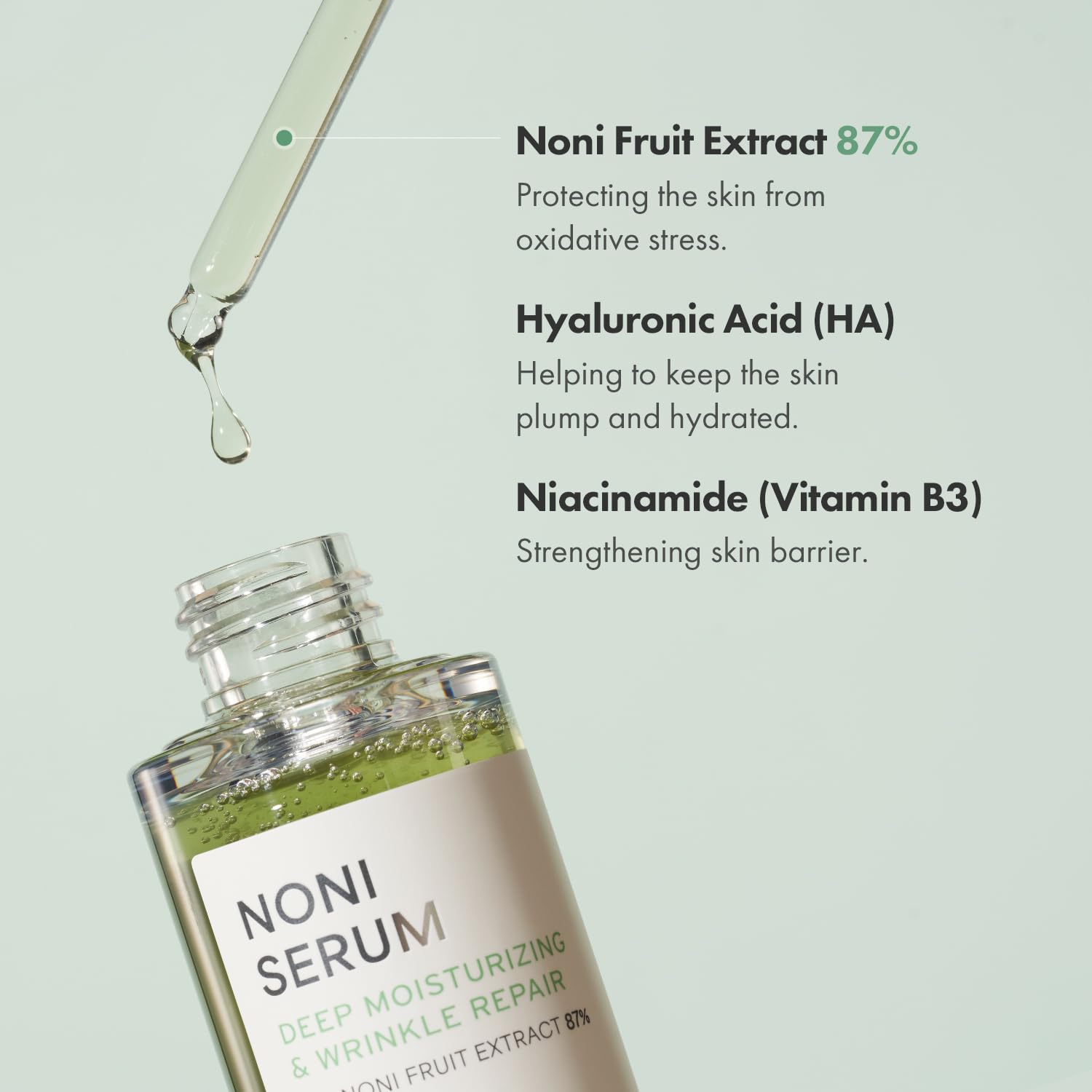 TWENTY KEI Noni Serum for deep moisturizing - Noni + Niacinamide + 5 Ceramide (2.02 Fl Oz / 60ml)
