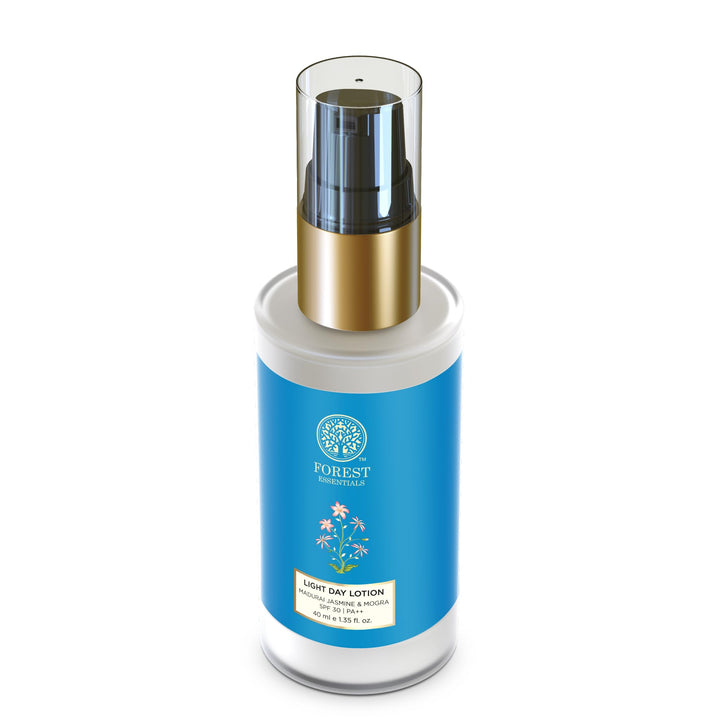 Forest Essentials Light Day Lotion Madurai Jasmine & Mogra with SPF 25| Daily Hydrating Face Lotion | Ideal For Combination Skin | For Men & Women | 40 ml