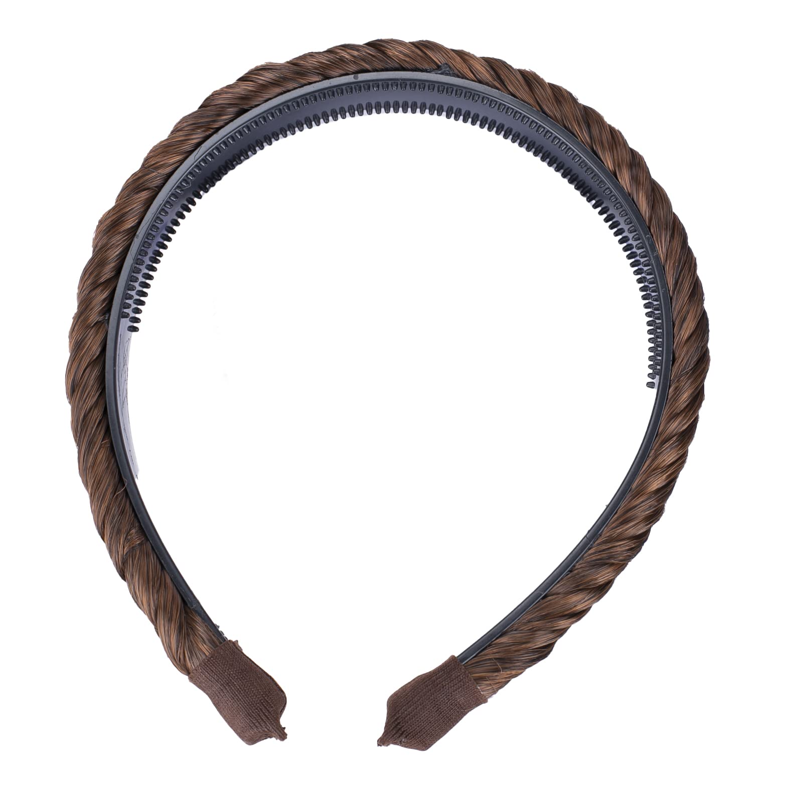 PRETTY Headband Plaited Braid hair band Hair Piece -BROWN MIX AUBURN