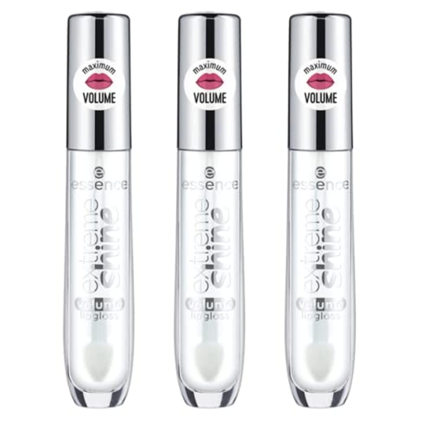 essence | 3-Pack Extreme Shine Volume Lip Gloss | High Shine, Non-Sticky, Long Lasting Transparent Lip Gloss | Vegan & Cruelty Free (01 | Crystal Clear)
