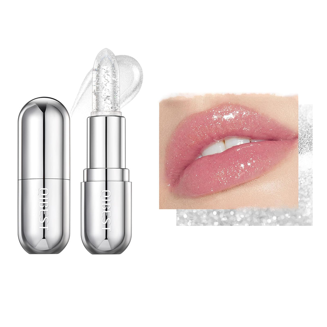 DLZZRS Glimmer Balm, pH Lip Balm, Magic Color Changing pH Lipstick, Moisturizing Tinted Lip Balm, Lip Glowy Balm, PH Reacting Lip Balm, Hydrates & Plumps, Pink Shimmer Lipstick (01# Colourless)
