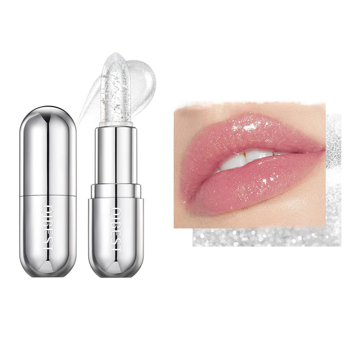 DLZZRS Glimmer Balm, pH Lip Balm, Magic Color Changing pH Lipstick, Moisturizing Tinted Lip Balm, Lip Glowy Balm, PH Reacting Lip Balm, Hydrates & Plumps, Pink Shimmer Lipstick (01# Colourless)