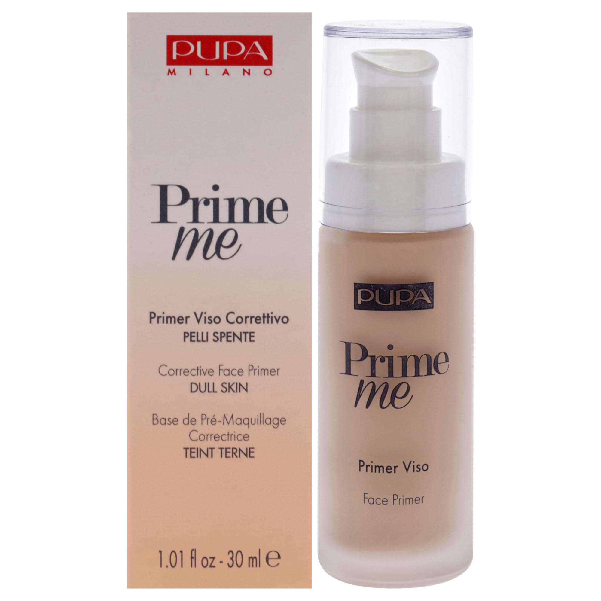 PUPA Milano Prime Me Corrective Face Primer - 005 Peach For Women 1 oz Primer, Ivory