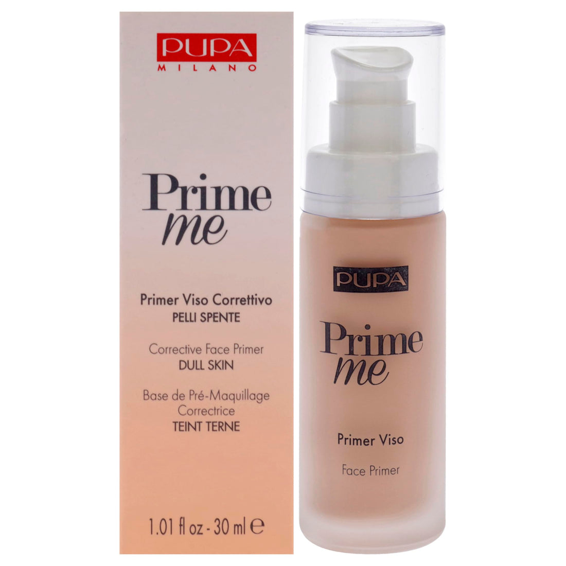 PUPA Milano Prime Me Corrective Face Primer - 005 Peach For Women 1 oz Primer, Ivory