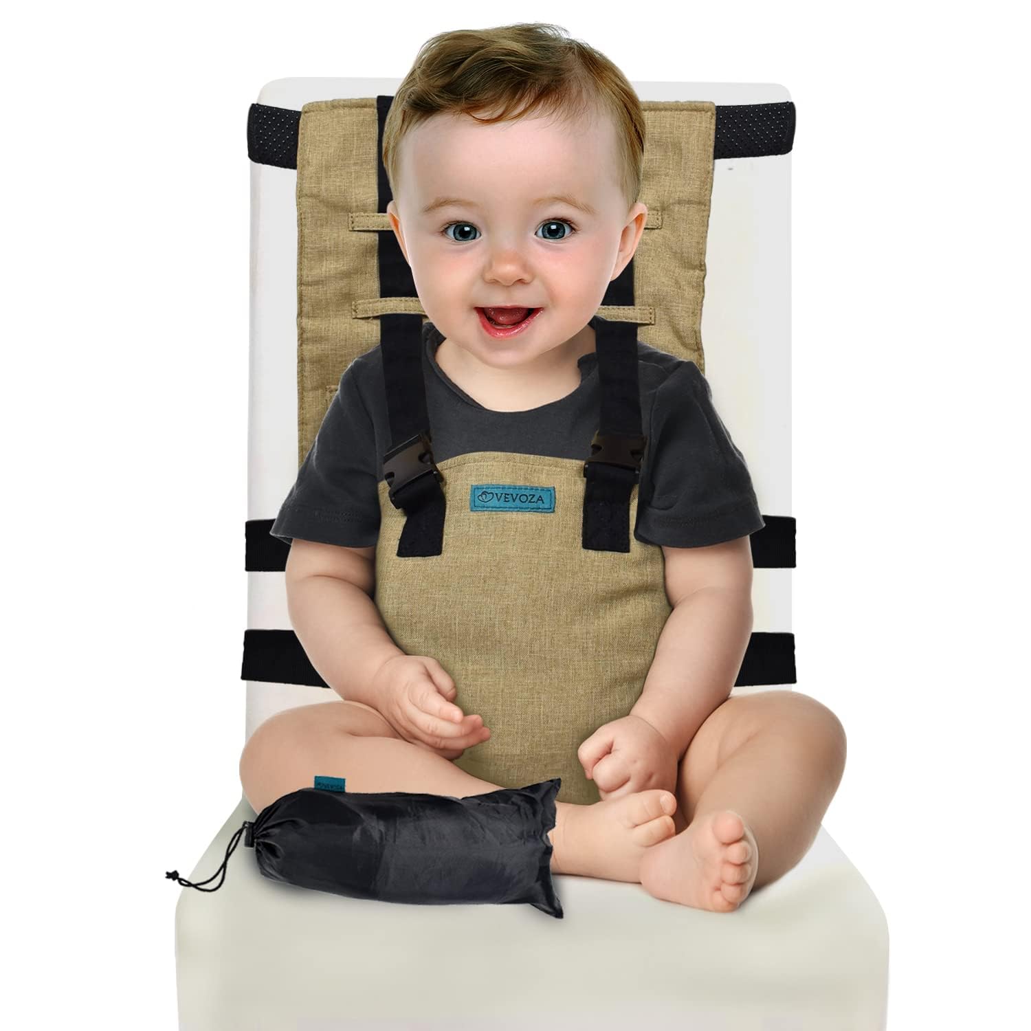 Vevoza Baby Portable High Chair for Travel | Essential Travel Highchair | Baby Chair Harness