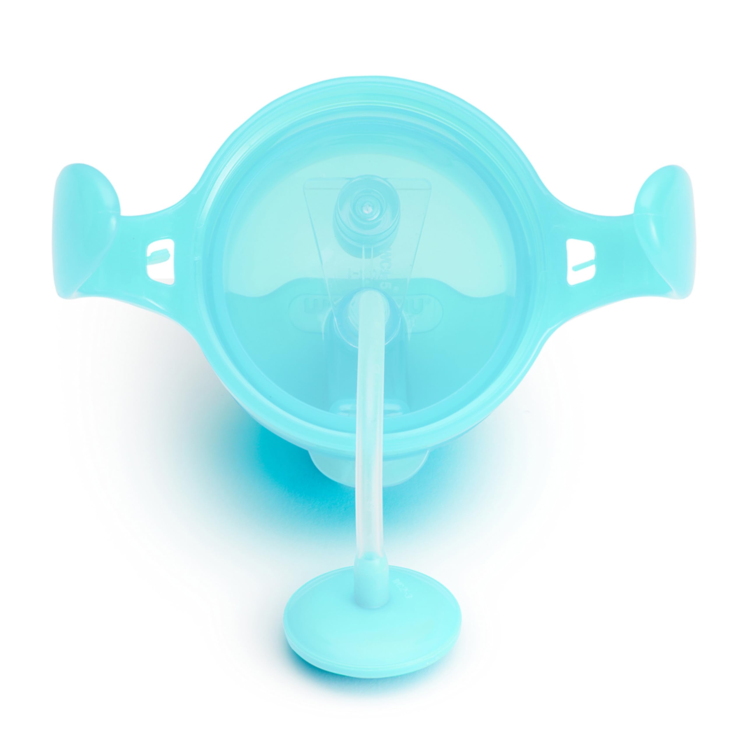 Munchkin Any Angle Sippy Cup for Toddlers, Spill Proof Weighted Straw Cup with Transition Handles for Babies 6 Months and Up, 7 Ounce, Blue