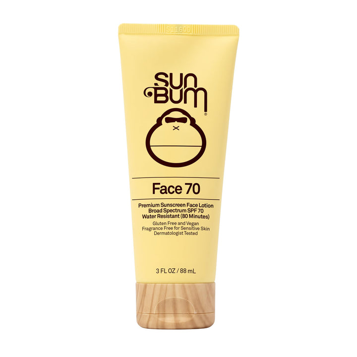 Sun Bum Original SPF 70 Sunscreen Face Lotion - Broad Spectrum Moisturizing Facial Sunscreen with Vitamin E - Fragrance Free - Travel Friendly - 3 oz