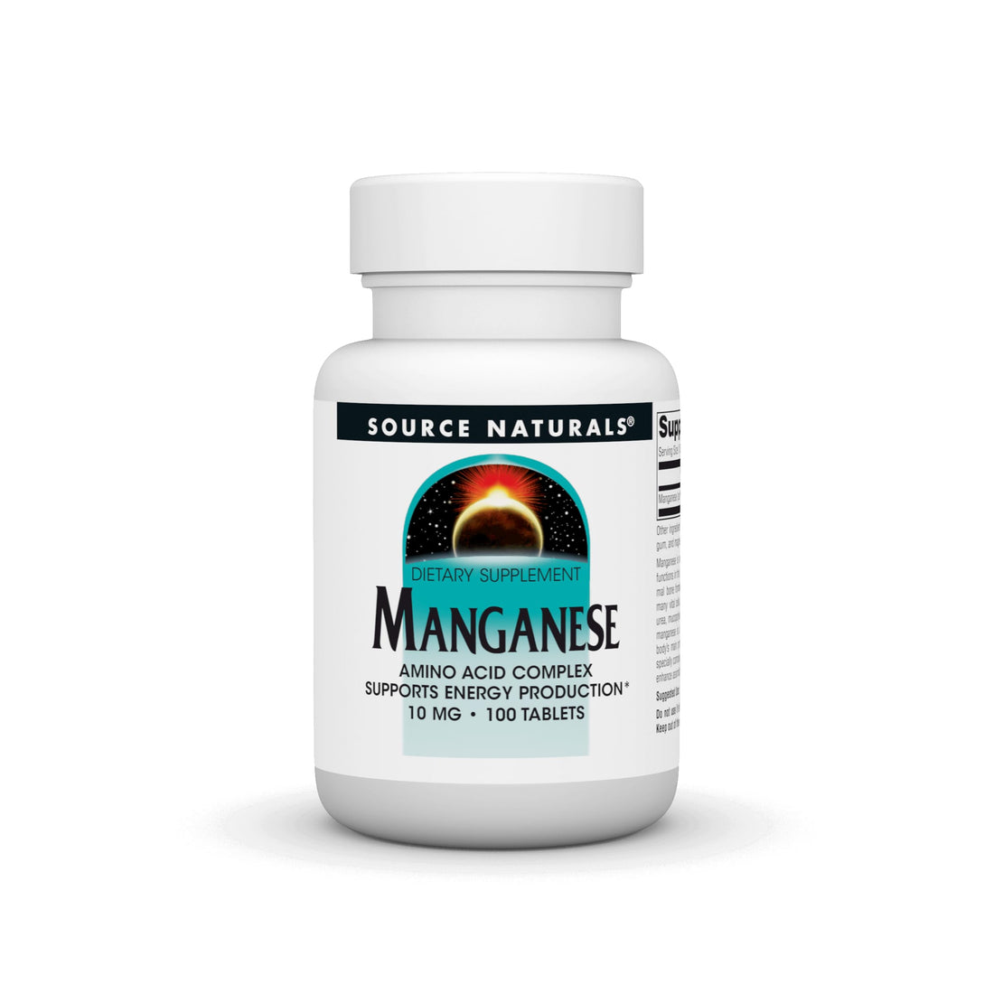 Source Naturals Manganese, Amino Acid Chelate - Supports Energy Production - 100 Tablets