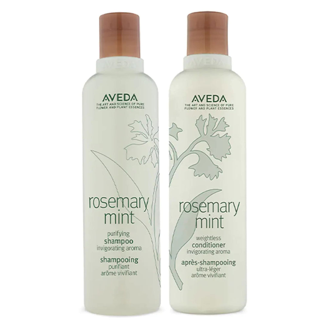 Aveda Rosemary Mint Purifying Shampoo 8.5oz & Weightless Conditioner 8.5oz Set