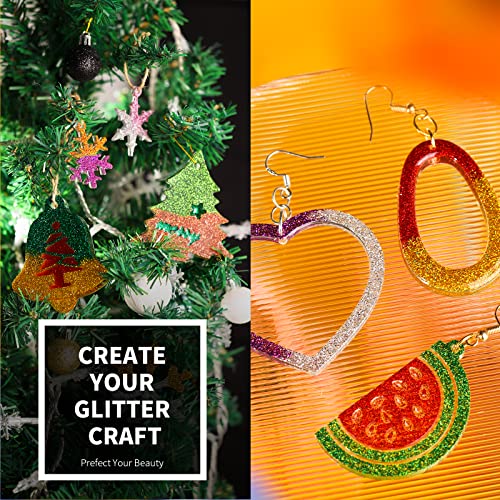 Teenitor Fine Glitter, Glitter for Nails Art, Extra Fine Glitter, Festival Glitter,5g*12