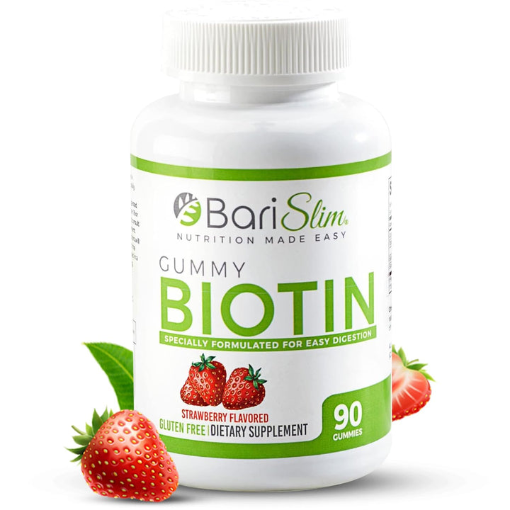 BariSlim Bariatric Vitamin Biotin Gummies - Specially Formulated Gummy Vitamin for Patients After Weight Loss Surgery - Easy to Digest and Great Tasting Fruit Flavors | 90 Fruit Chews