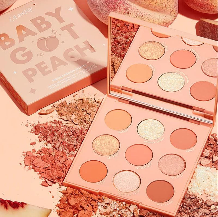 Colourpop Baby Got Peach Shadow Palette - 9 Pan Eyeshadow Palette Full Size, No Box
