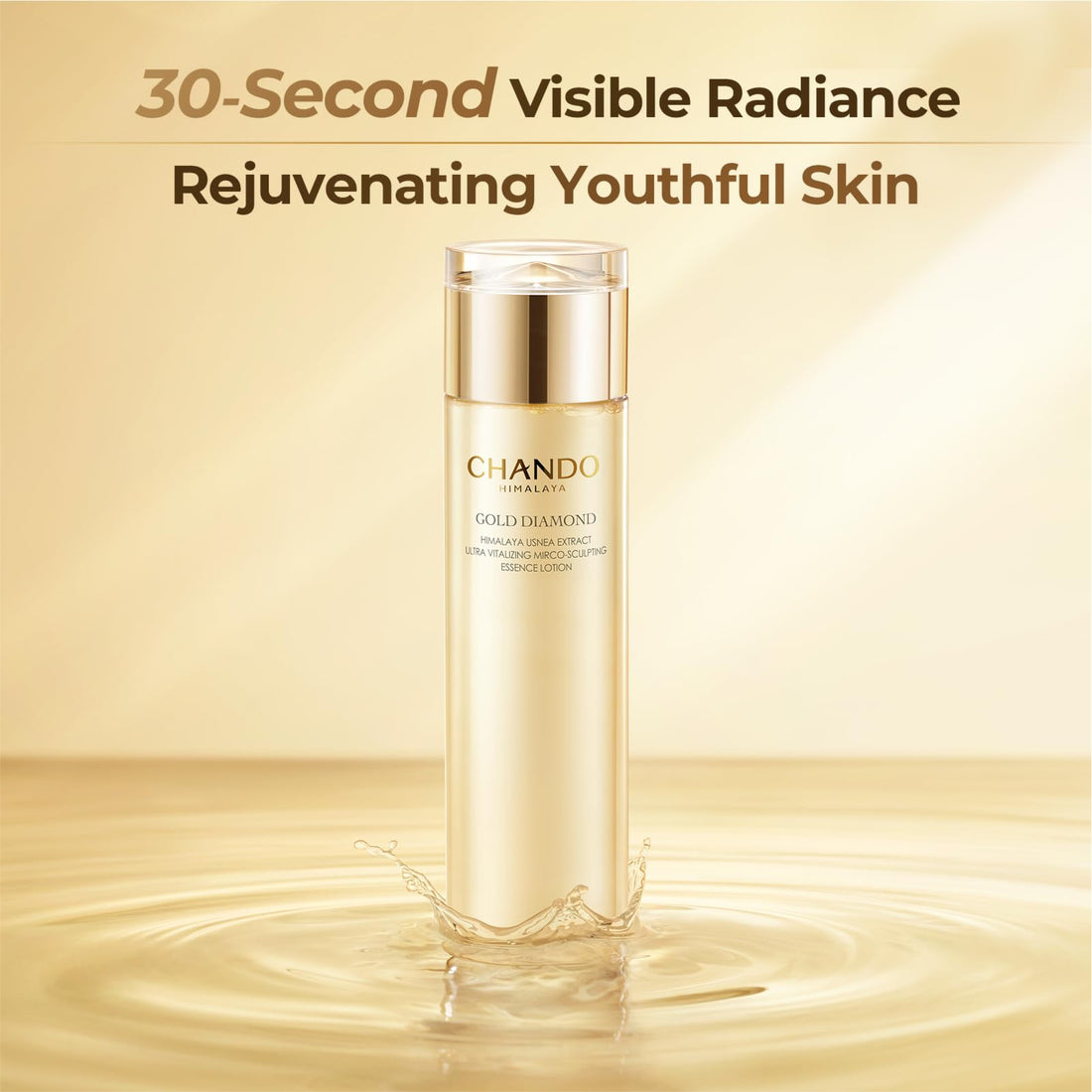 CHANDO Himalaya Gold Diamond Tightening Toner Serum 200ml/6.76oz, Power Repairing Toner, Anti Aging, Plump Skin