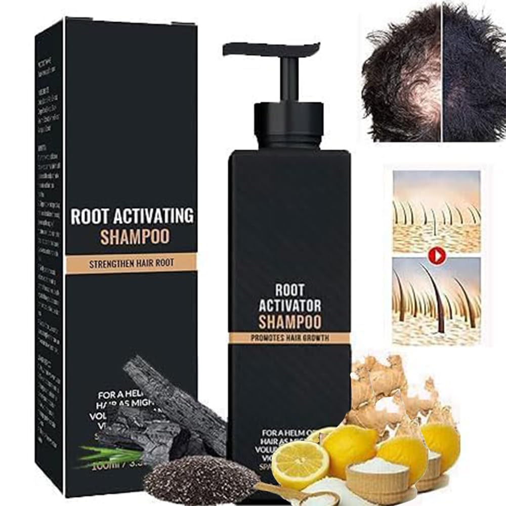 Spartan Root Activator Shampoo, Hair Loss Shampoo, Hair Thickening ShampooUnisex Root Activator Shampoo, Natural Hair Regrowth Shampoos for Men Women (100ML)