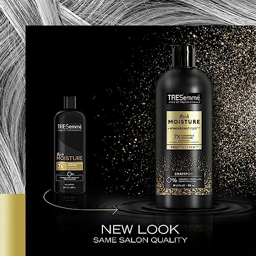 TRESemmé Shampoo & Conditioner, Rich Moisture – Moisturizing Hair Care with Hyaluronic Acid, Paraben-Free, 28 Oz Ea