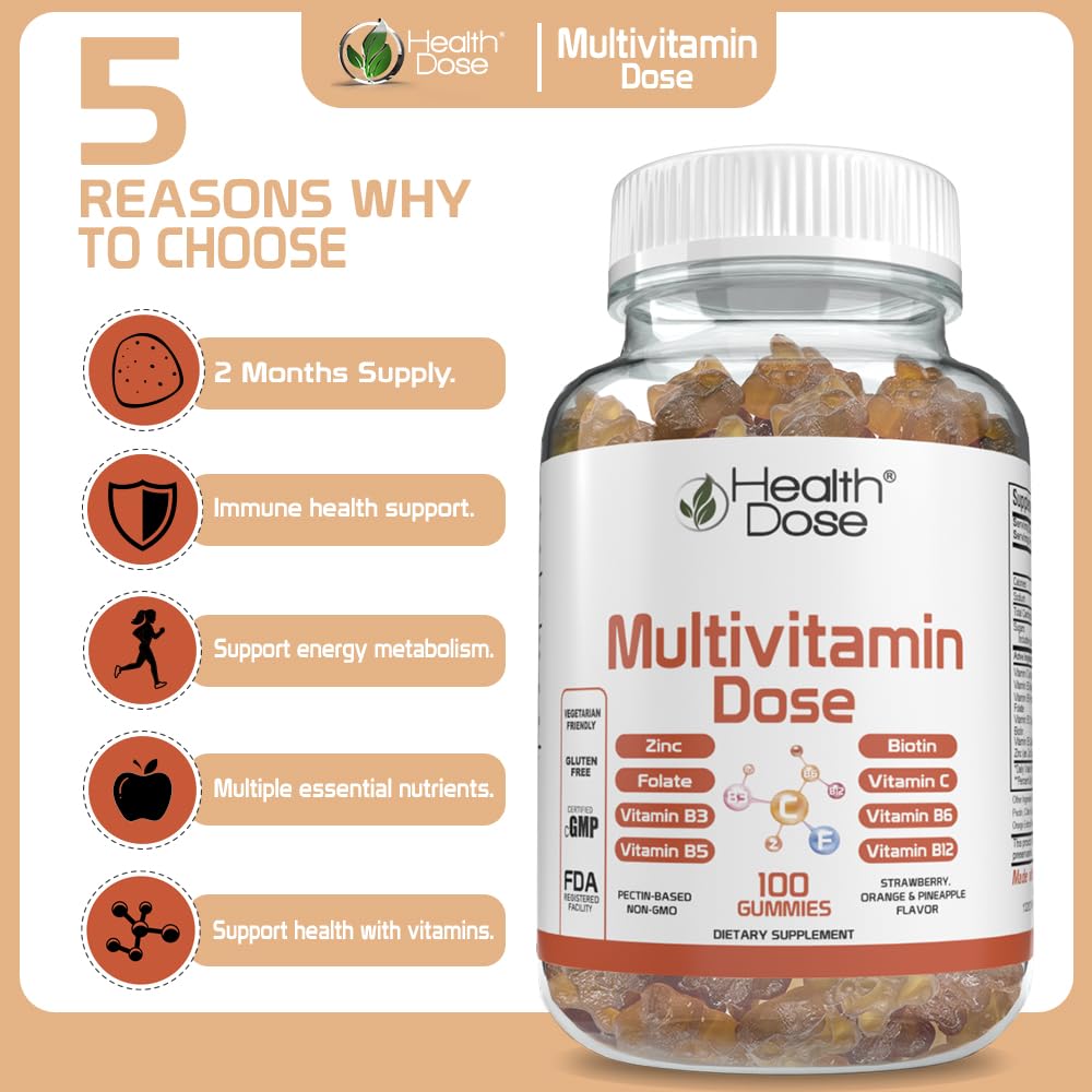 Health Dose Multivitamin Dose Adults 100 Gummies