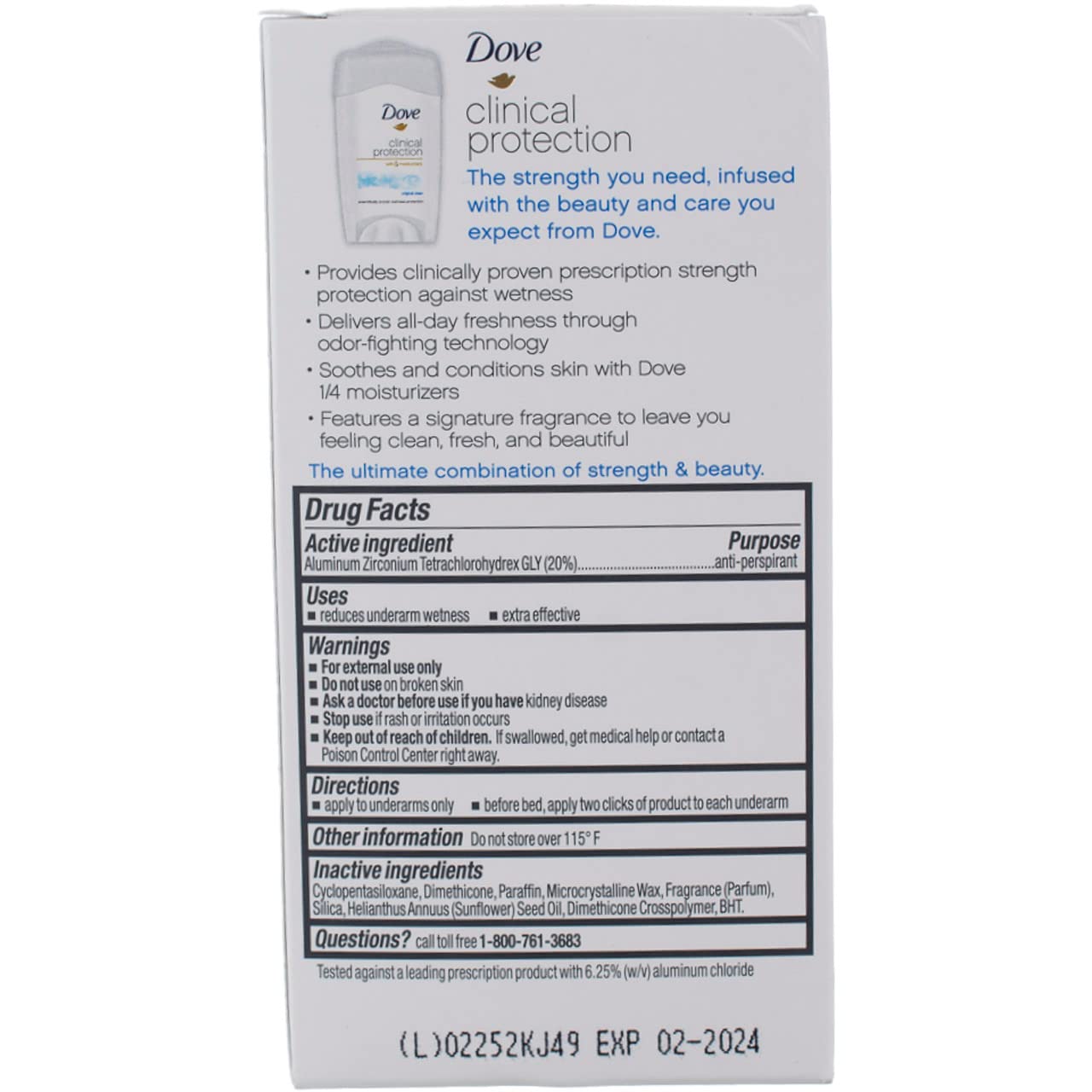 Dove Clinial Protection Deodorant, Original Clean, 1.7 oz (6 Pack) (Bundle)