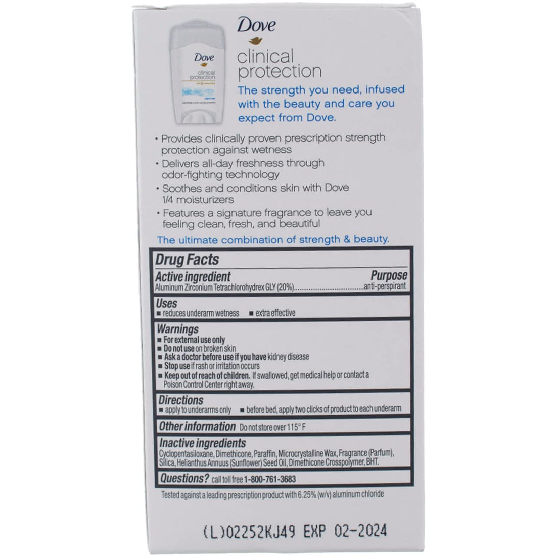Dove Clinial Protection Deodorant, Original Clean, 1.7 oz (6 Pack) (Bundle)