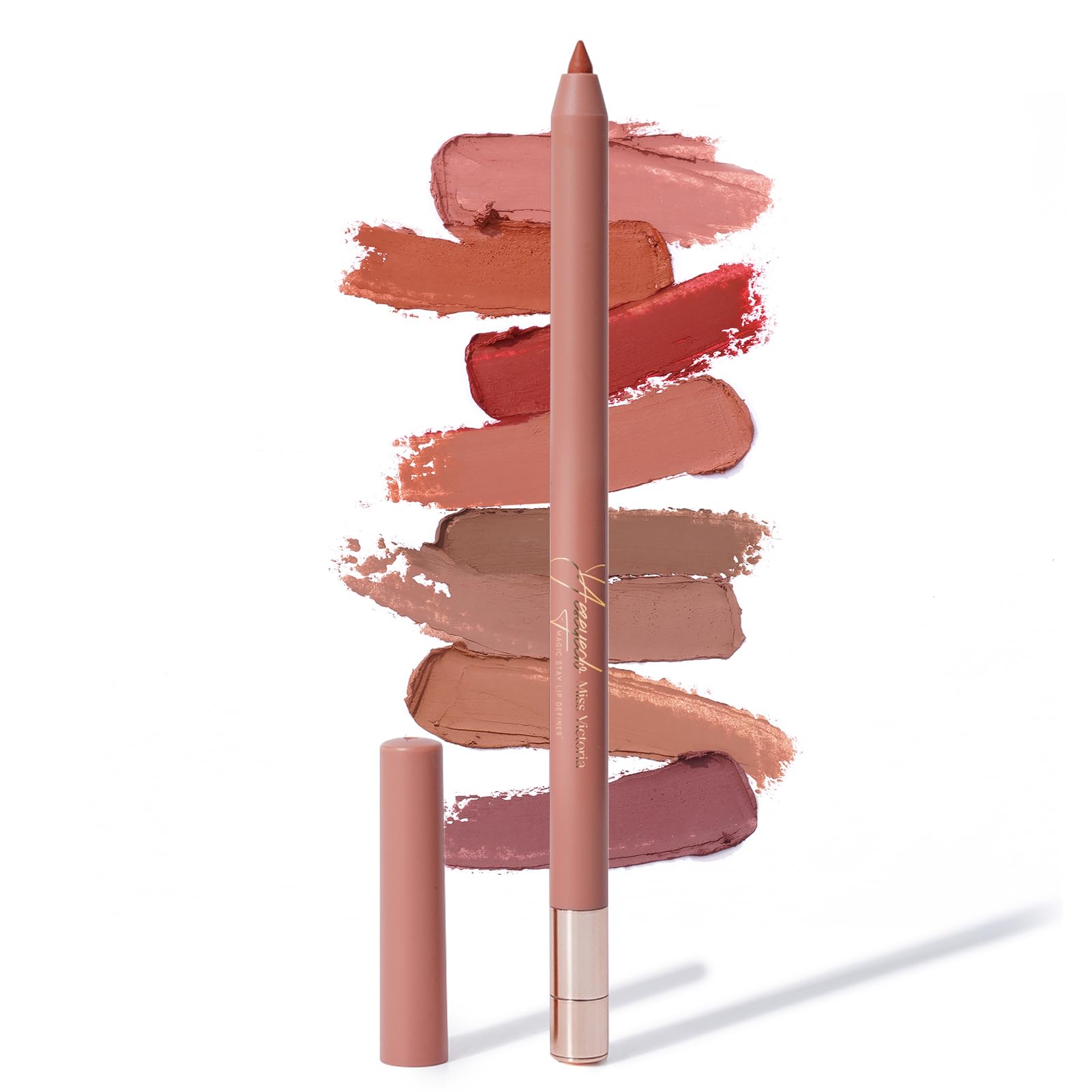 YES.EYE DO Nude Lip Liner Pencil, Automatic Waterproof Nude Pink Lipliner with Built-in Sharpener, Long Lasting Lip Liner for Lip Defining, Creamy, Soft, Highly Pigmented, Miss Victoria
