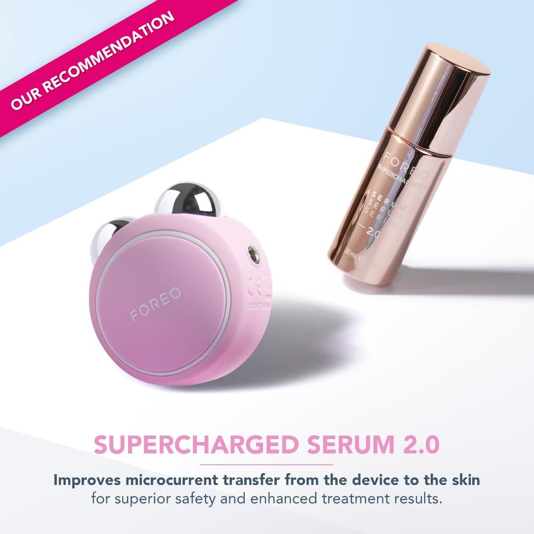 FOREO BEAR mini App-connected Microcurrent Facial Toning Device with 3 Intensities, Pearl Pink
