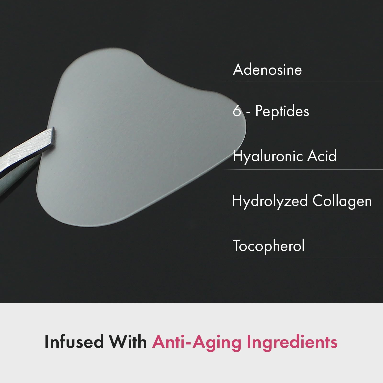 TOSOWOONG Anti-Wrinkle Patch with Hydrolyzed Collagen, Forehead & Eye & Smile Line Wrinkle Patches, Anti-Wrinkle Tape, K-Beauty Overnight Under Eye Patches, Korean Skincare, 5ea (10patches X 5)