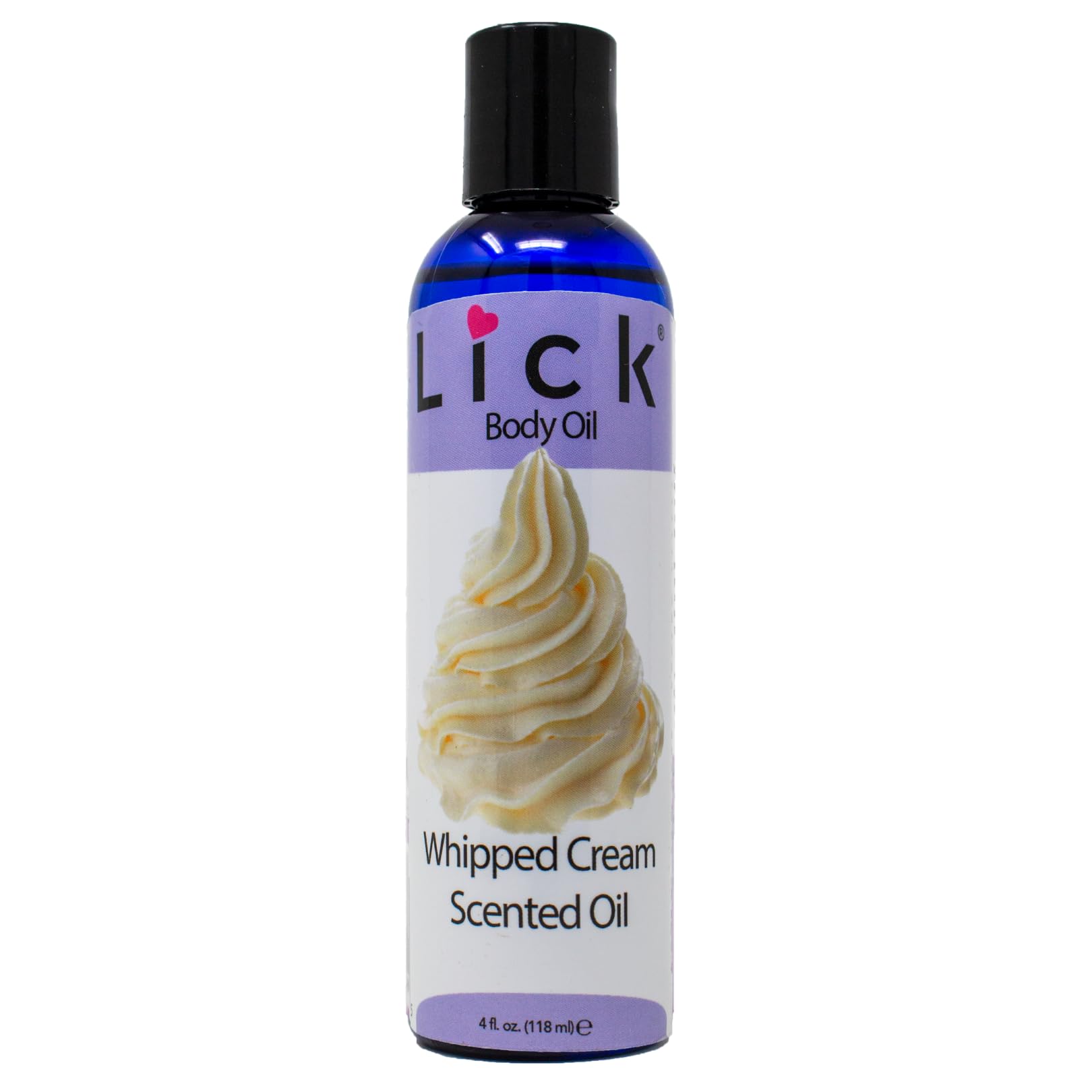 LICK Whipped Cream Scented Body Oil - Luxurious Hydrating Oil for Radiant Skin, Enriched with Natural Castor, Almond, Jojoba Oils, Vitamin E. Ideal for Massage, Daily Care 4 fl oz.