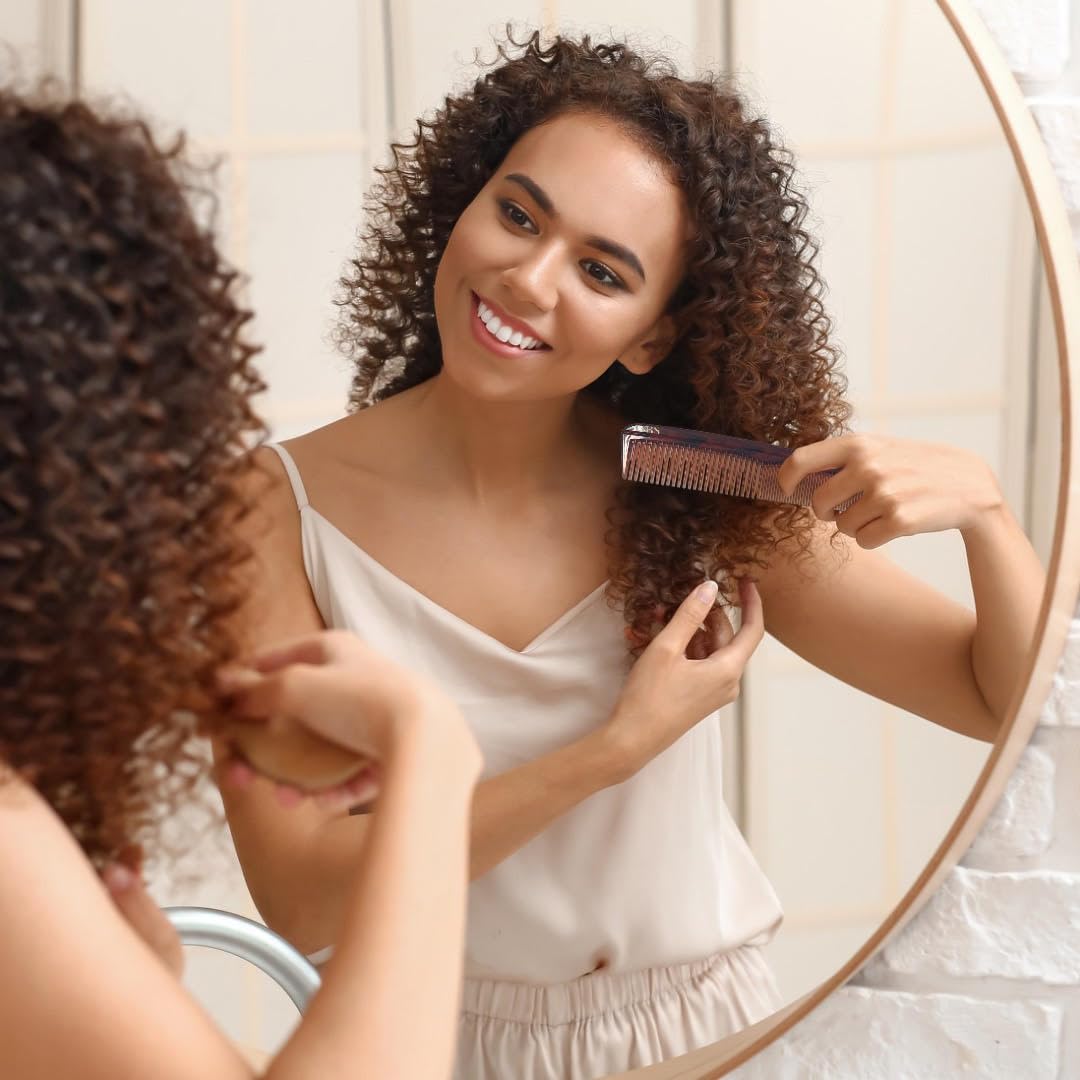 GBS Grooming Comb Combo - 5 Tortoise Unbreakable Pocket Comb Comes with All Fine Black Pocket Comb & Coarse/Fine Pocket Comb by GBS