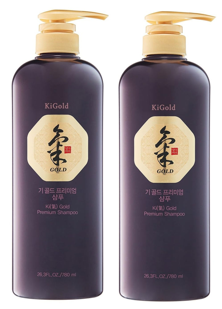Daeng Gi Meo Ri - Ki Gold Premium Shampoo 2 Set, Promotes Elastic Hair, Prevents Hair Loss, Eliminates Dandruff, 780ml