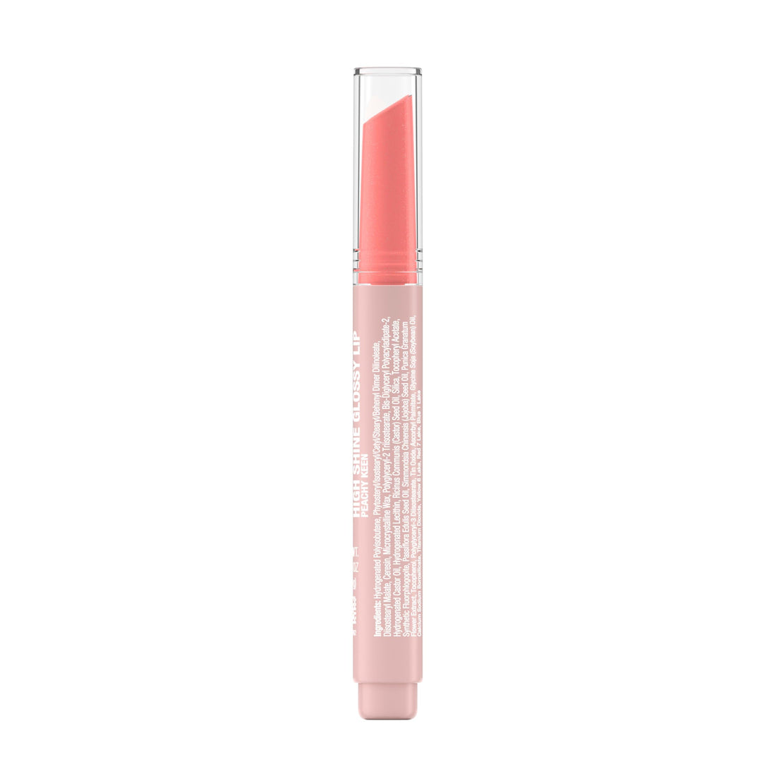 Neutrogena High Shine Glossy Lip, Nourishing Lip Gloss with Maracuja Oil, Antioxidant Vitamin E & Vitamins, Non-Retractable, Buildable Pigmented Color, Peachy Keen Shade, 0.07 oz