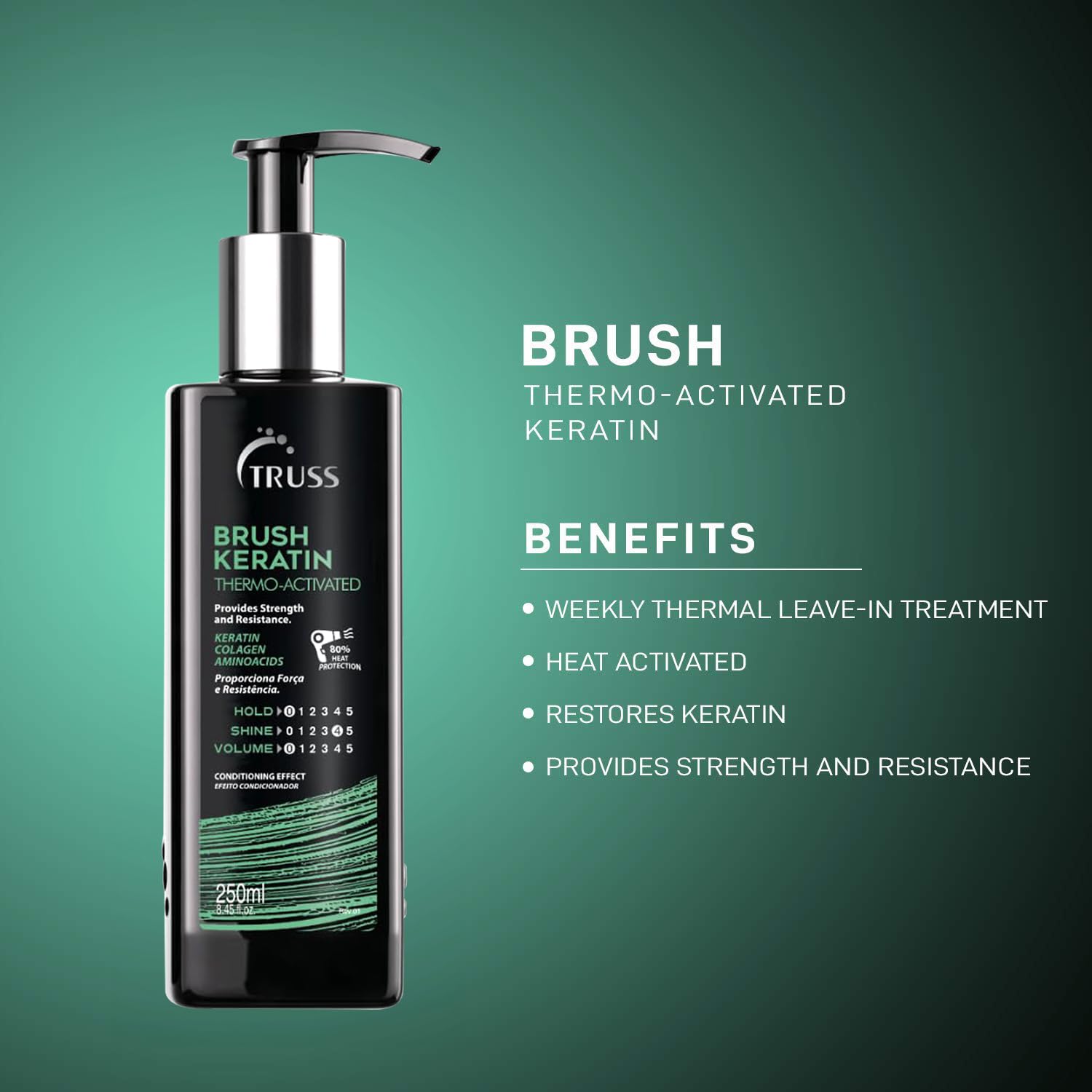 TRUSS Brush Keratin 250ml/8. 8fl. oz'
