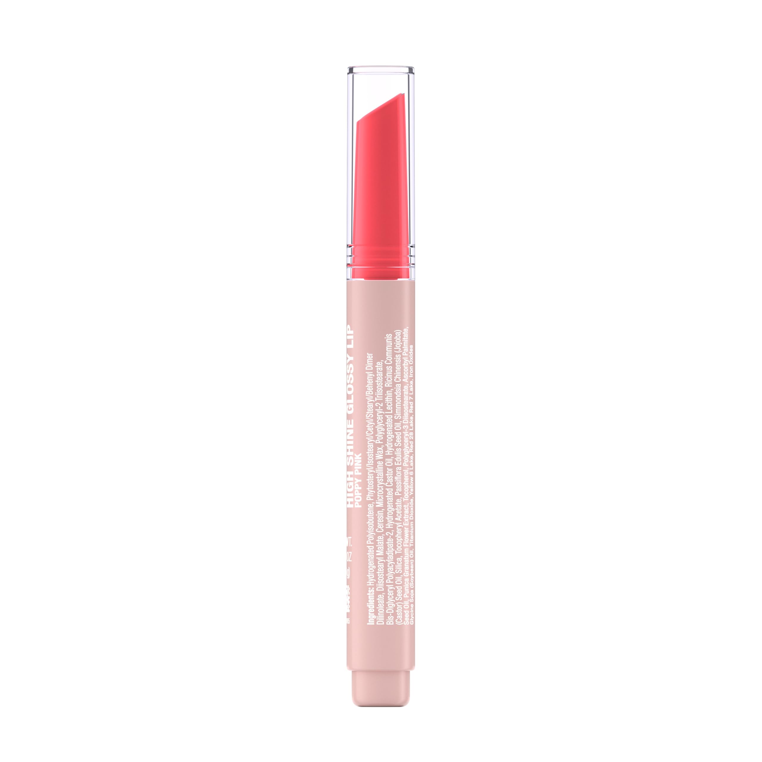 Neutrogena High Shine Glossy Lip with Maracuja Oil + Vitamins & Antioxidant Vitamin E, Nourishing Glossy Lip, Non-Retractable, Pigmented For Buildable Color, Poppy Pink, 0.07 oz