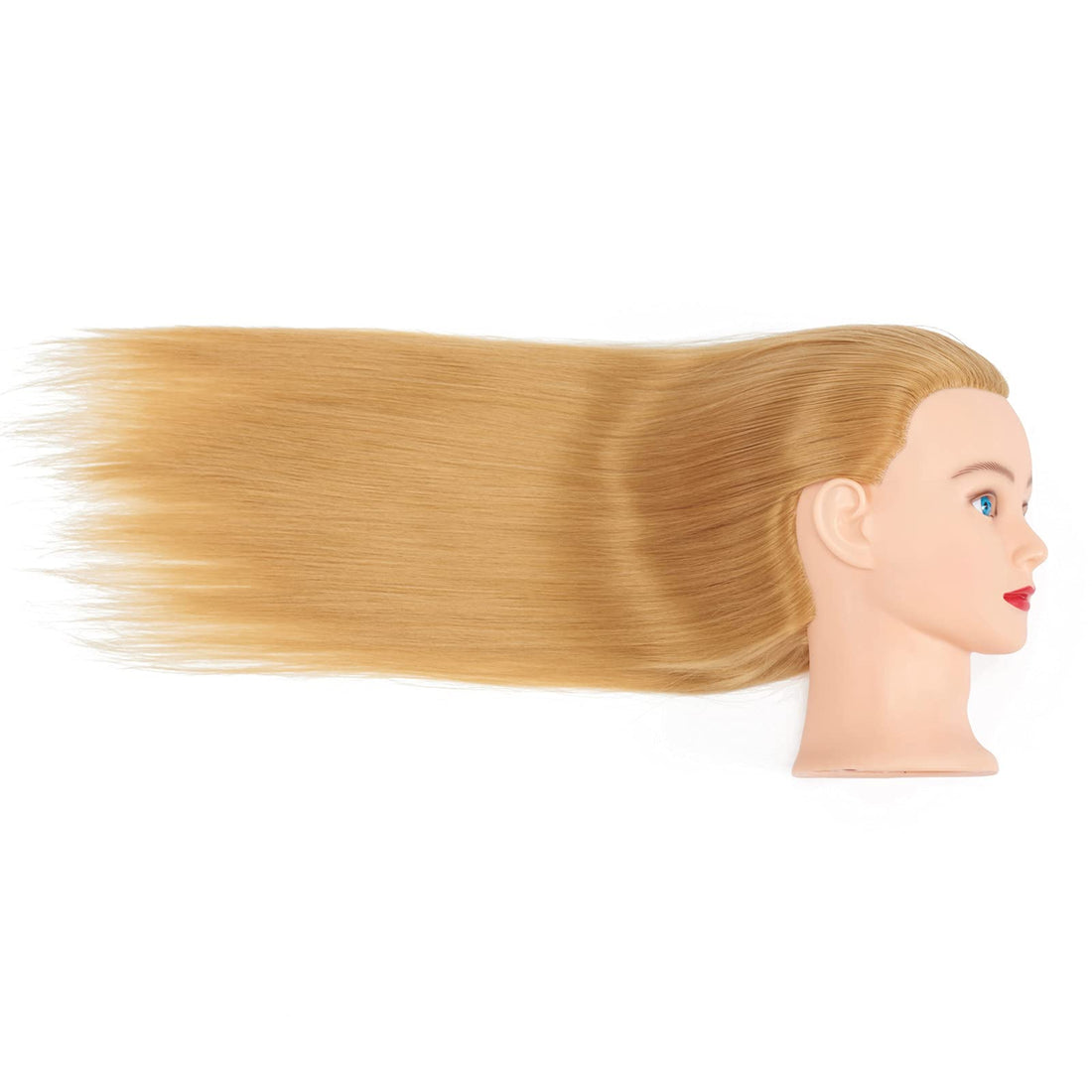 26-28 Mannequin Head Hair Styling Training Head Manikin Cosmetology Doll Head Synthetic Fiber Hair Hairdressing training model with free clamp (6RB1711W2720)