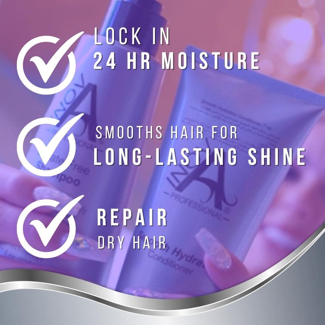 Inova Professional Silk Keratin Smooth Hydration Conditioner (11 Oz), white