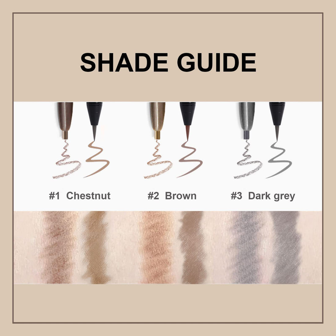 Music Flower 2 in 1 Eyebrow Pencil,Waterproof & Long Lasting Liquid Eyebrow Pen,Dual Ended Pencil Fills and Defines Brow Tint with the Precision & Definition of Microblading,Chestnut