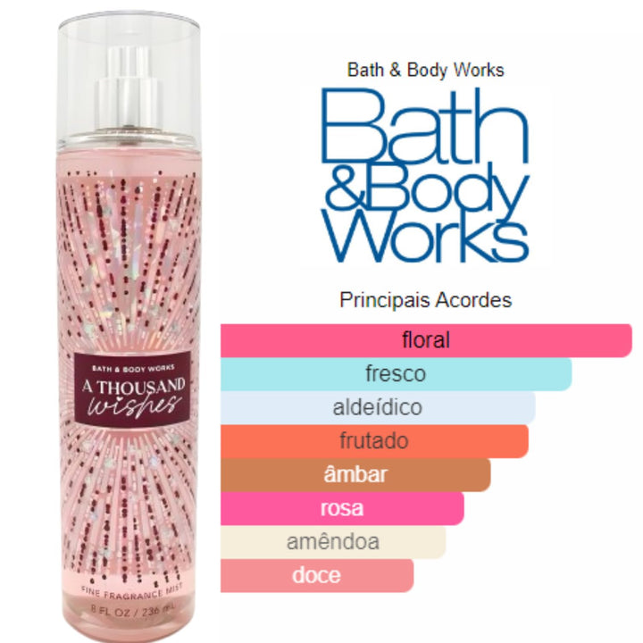 Bath and Body Works A Thousand Wishes Fragrance Mist 8 Ounce Full Size