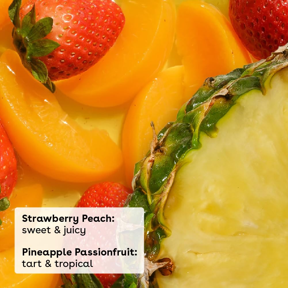 eos 100% Natural Lip Balm - Strawberry Peach and Pineapple Passionfruit, Dermatologist Recommended, All-Day Moisture, 0.14 oz, 2 Pack